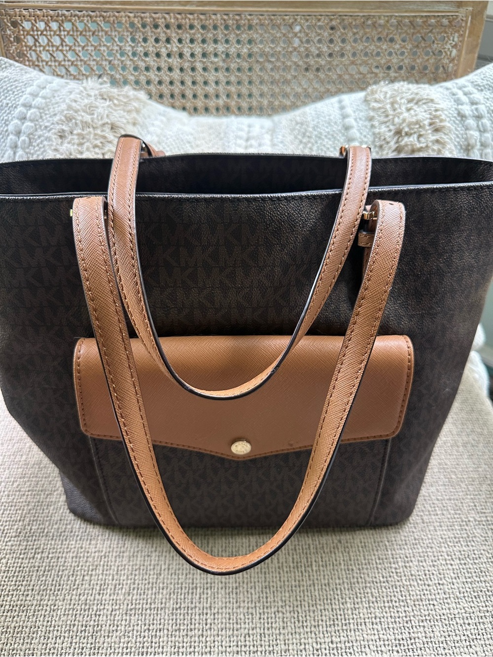 Michael Kors Brown and Tan Tote Bag - Picture 6 of 6